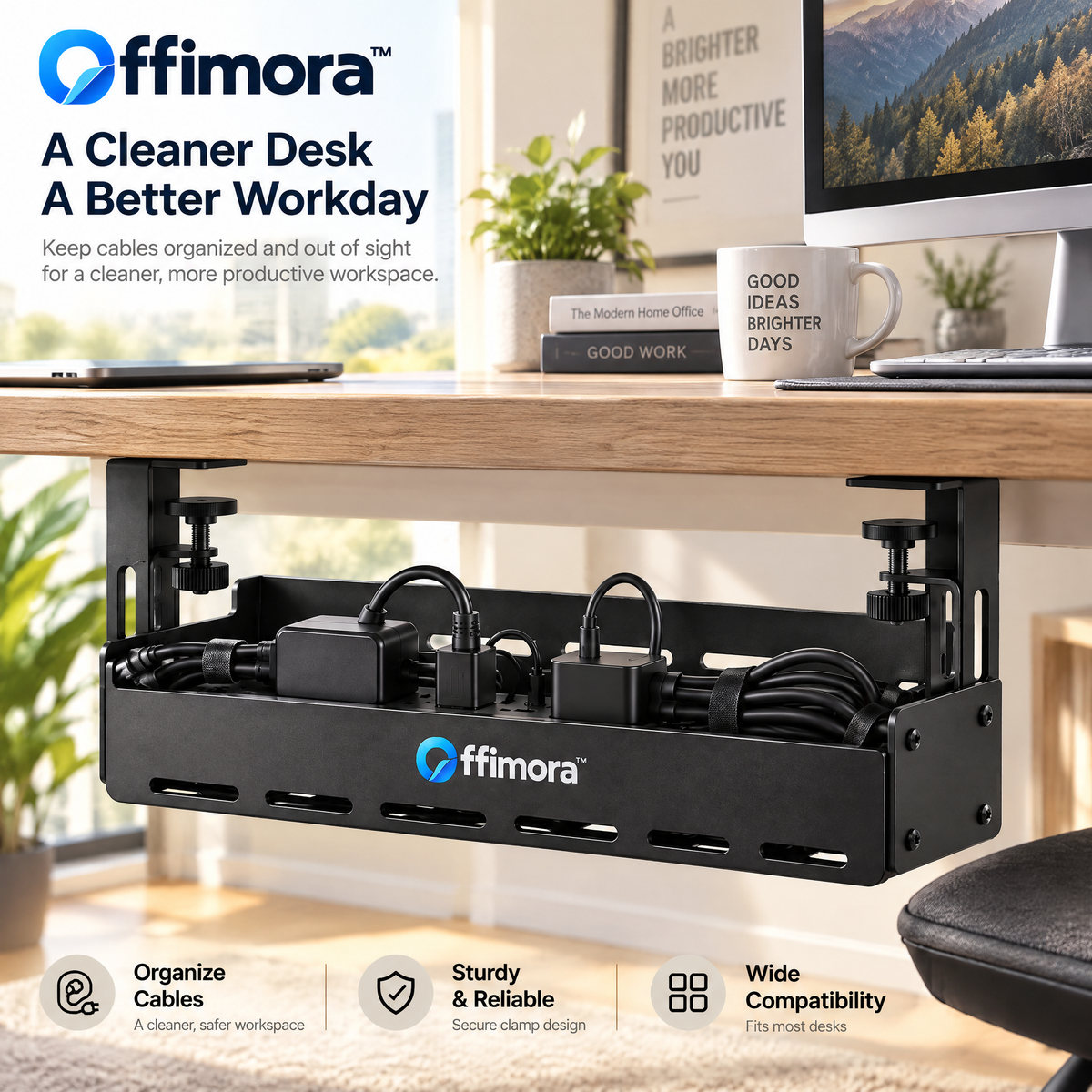Offimora™ Under-Desk Cable Management System