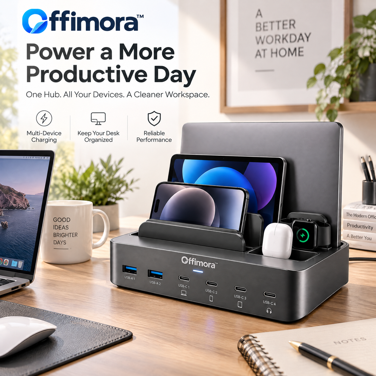 Offimora™ Desktop USB-C Charging Hub