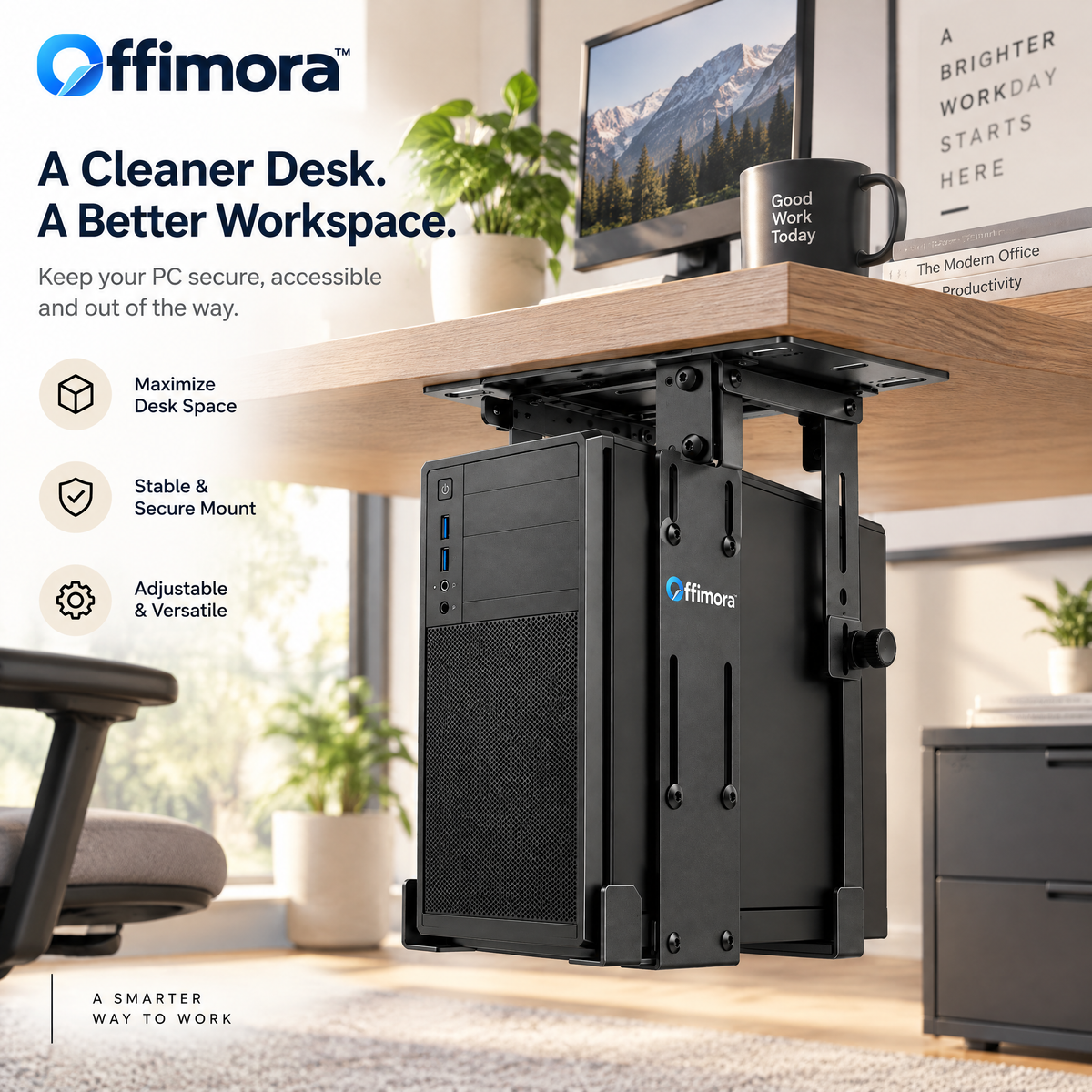 Offimora™ Under-Desk PC Tower Mount