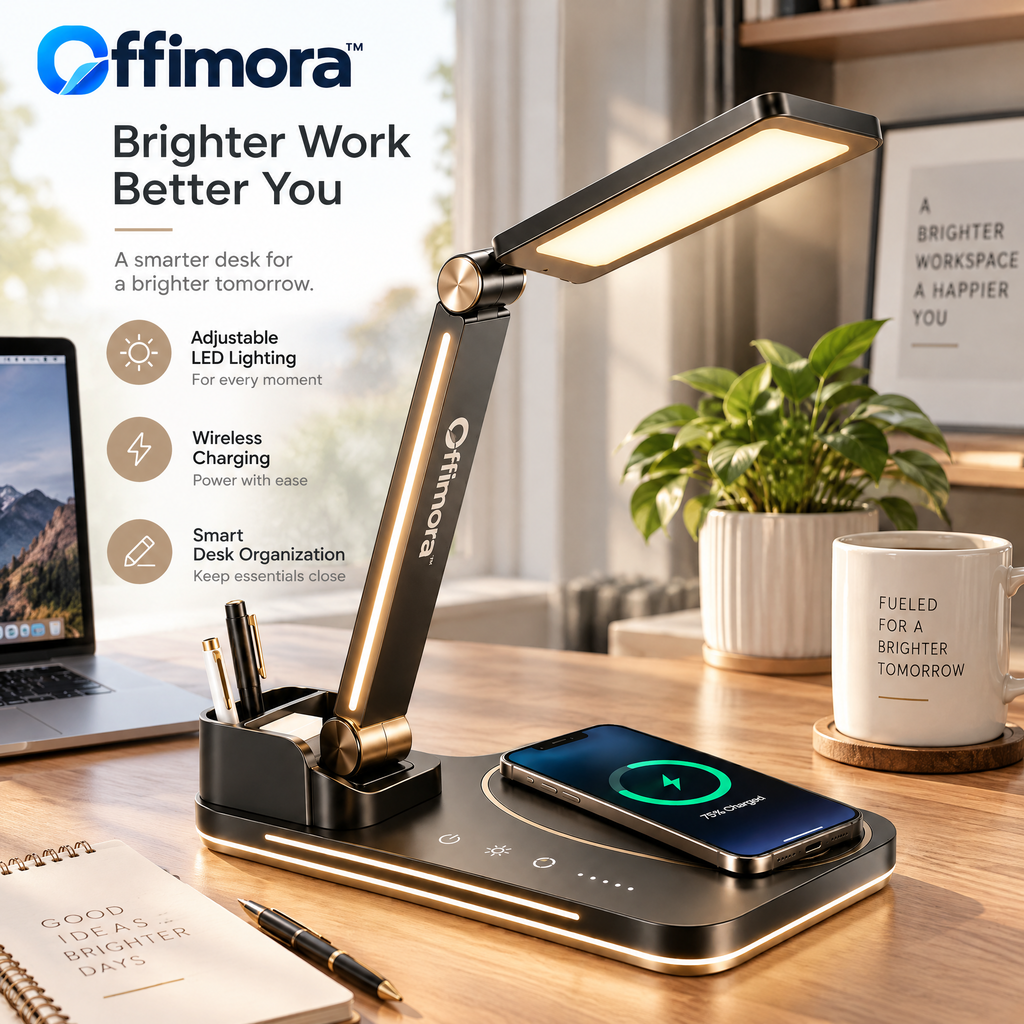 Offimora™ Wireless Charging Desk Lamp