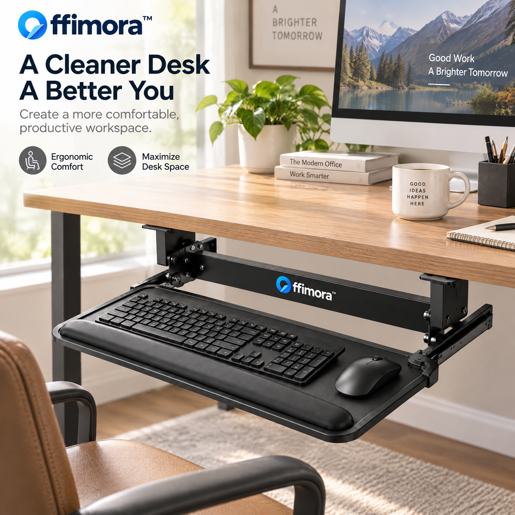 Offimora™ Adjustable Under-Desk Keyboard Tray