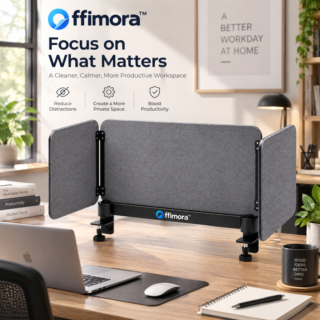 Offimora™ Adjustable Desktop Privacy Divider