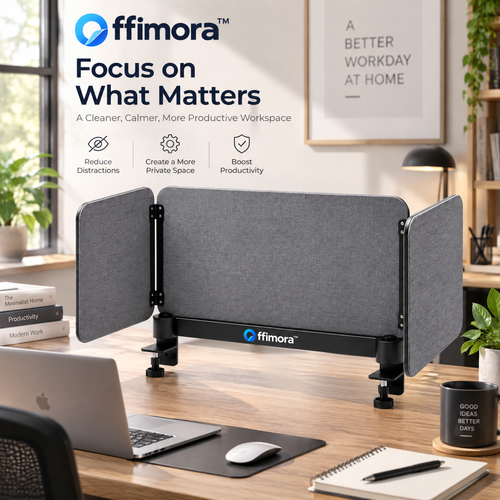 Offimora™ Adjustable Desktop Privacy Divider