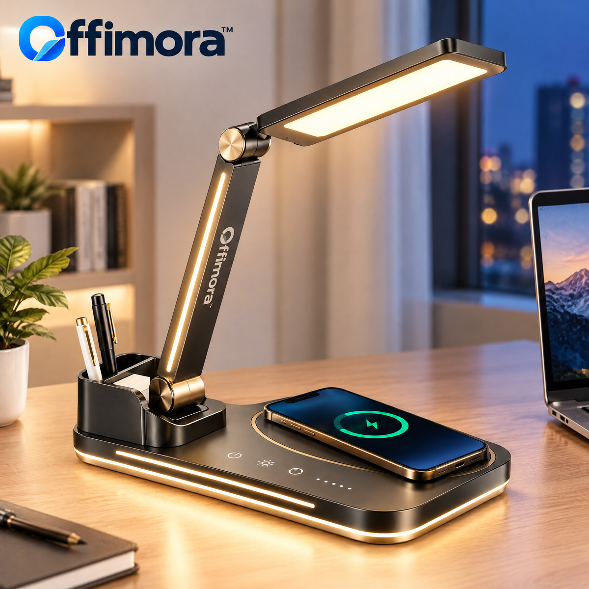 Offimora™ Wireless Charging Desk Lamp