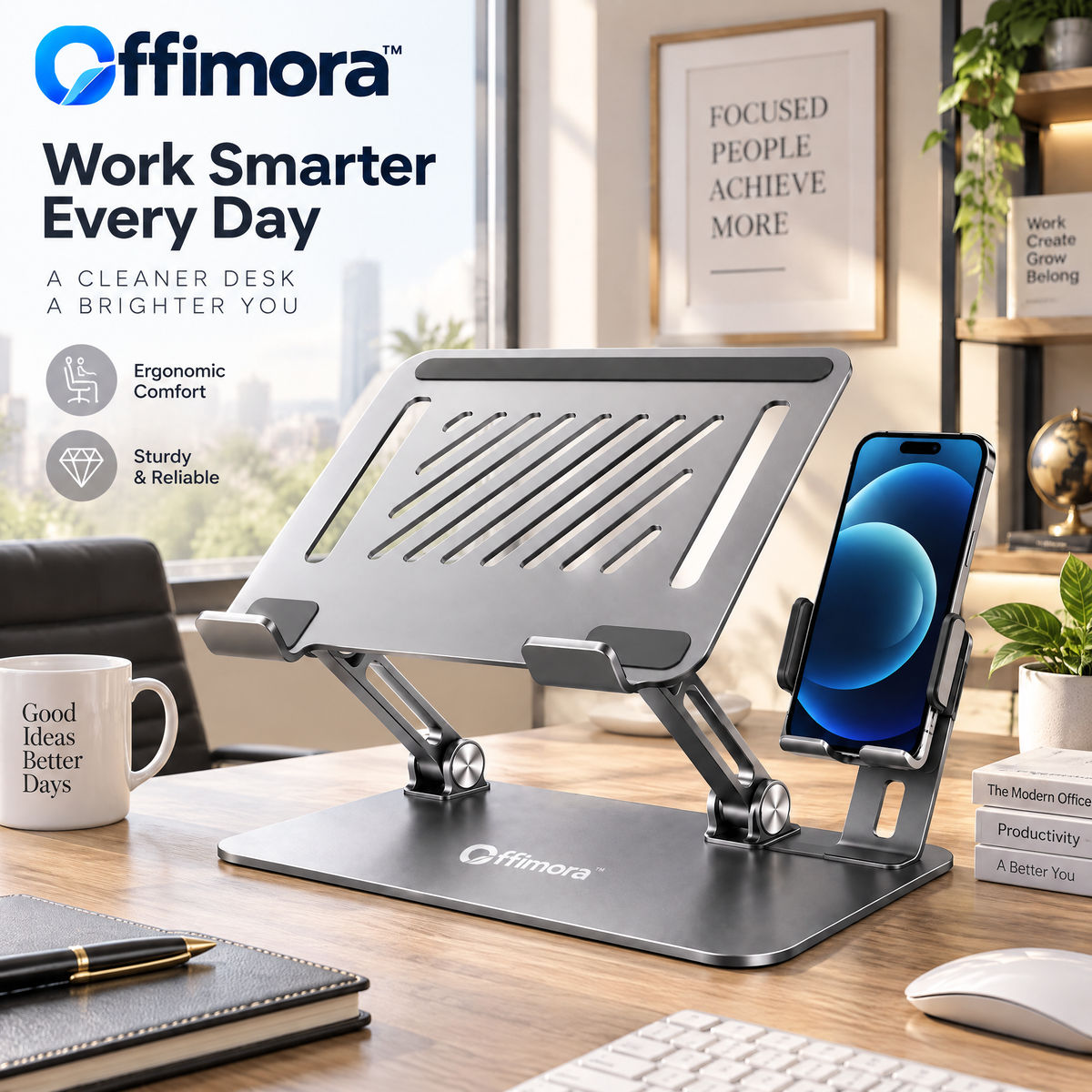 Offimora™ 2-in-1 Laptop & Phone Stand