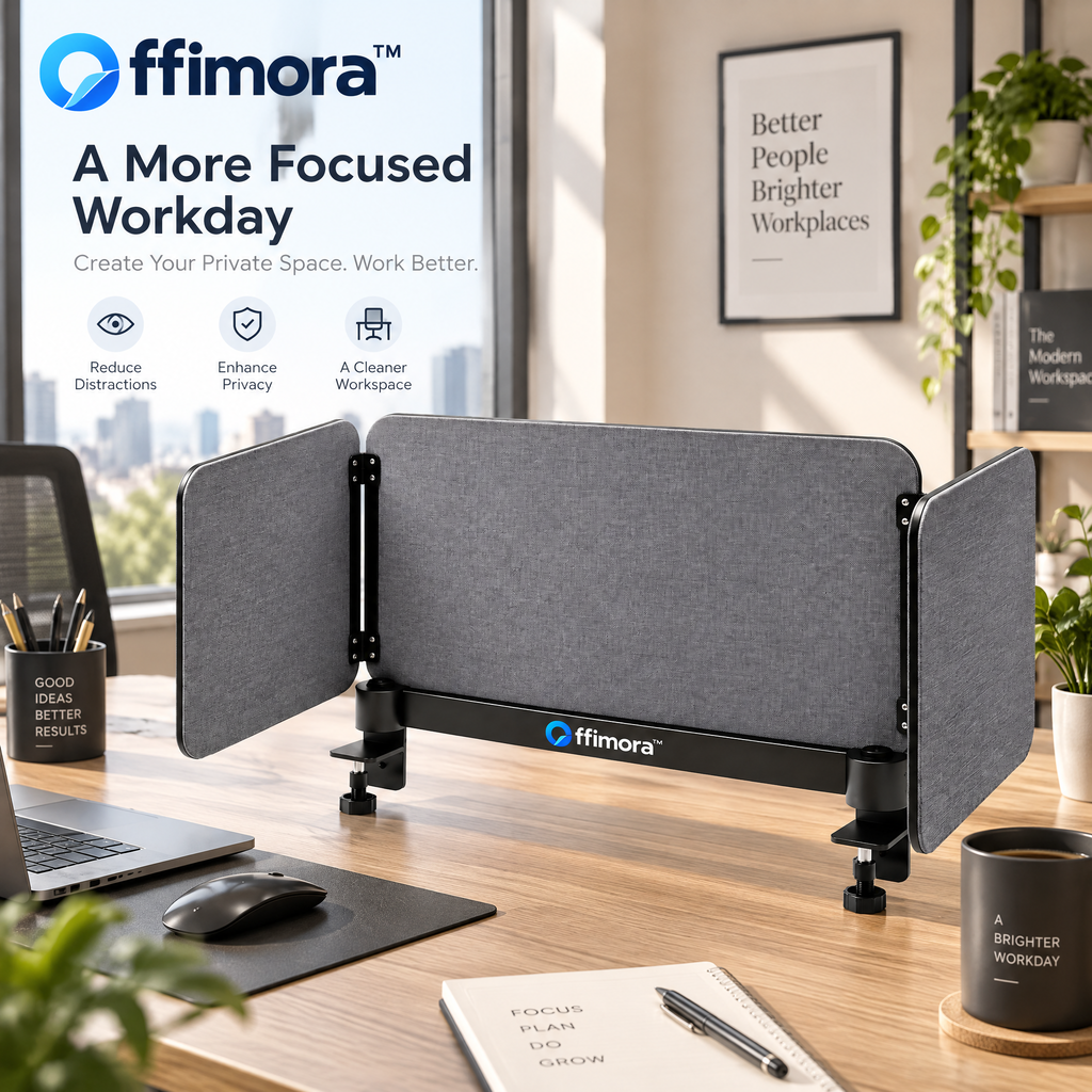Offimora™ Adjustable Desktop Privacy Divider