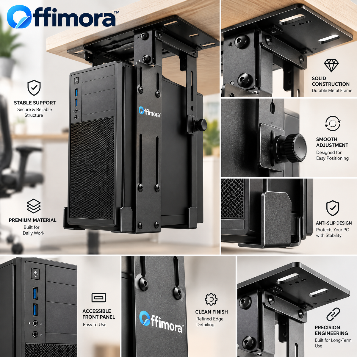 Offimora™ Under-Desk PC Tower Mount