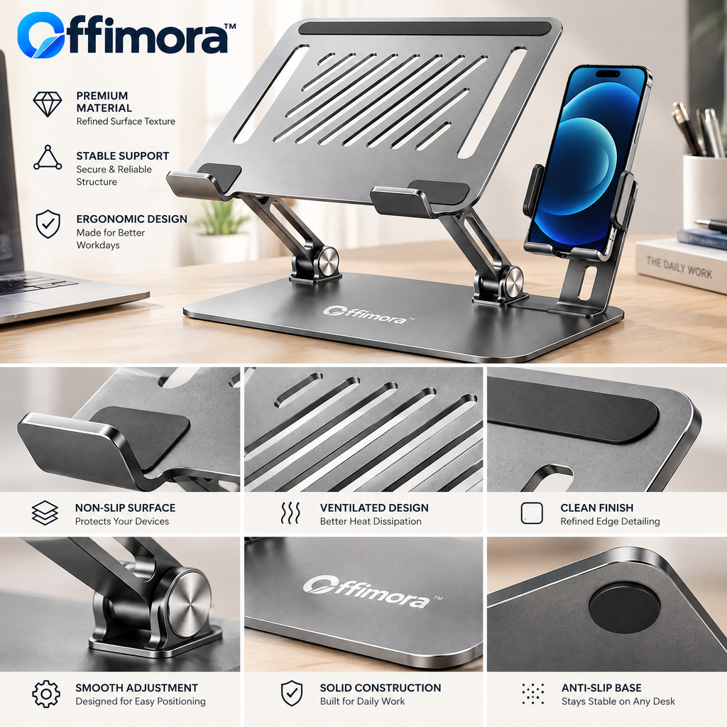 Offimora™ 2-in-1 Laptop & Phone Stand