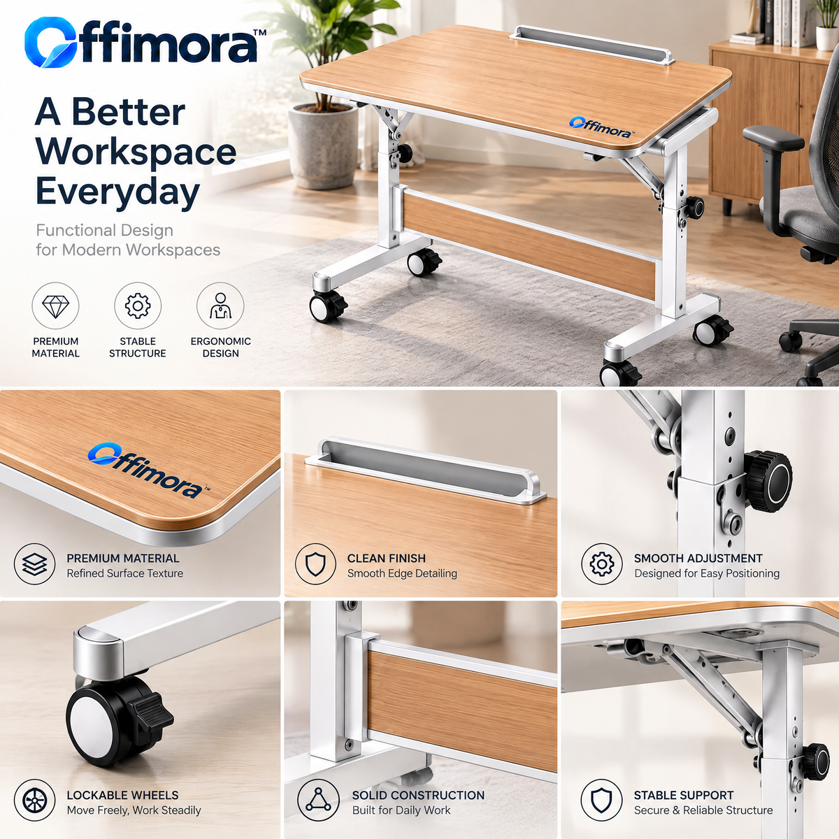 Offimora™ Foldable Mobile Work Desk